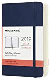 (modello precedente) - Moleskine 2019 Agenda Giornaliera 12 Mesi, Tascabile, Copertina Morbida, Blu Zaffiro - 9 x 14 cm
