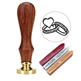 Mogoko 1 Sigillo di legno + 3 Ceralacca SET Francobolli Vintage Kit per Lettera Personalizzata Timbri decorativo IL MIGLIORE REGALO ...