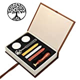 Mogoko Sigillo + 3*Ceralacca + Cera + Cera Stick Spoon Francobolli Vintage Kit per Lettera Personalizzata Timbri Personali IL MIGLIORE ...