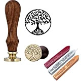 Mogoko - Timbro in legno di palissandro, con incisione 3 aste Mix di colori ceralacca Baum des Lebens Albero della ...