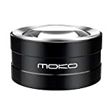 MoKo Lente Professionale Lente Ingrandimento con Luci 3 LED, Obiettivo Ottico K9 Ultra-HD 5X, Custodia In Neoprene, Visione Notturna, Lente ...