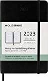 Moleskine Agenda Settimanale 2023, Agenda 12-Mesi, Agenda Settimanale con Layout Orizzontale, Copertina Morbida, Formato Tascabile 9 x 14 cm, Colore ...