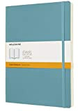 Moleskine Classic Notebook, Taccuino a Righe, Copertina Morbida e Chiusura ad Elastico, Formato XL 19 x 25 cm, Colore Azzurro ...