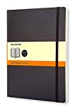 Moleskine Classic Notebook, Taccuino a Righe, Copertina Morbida e Chiusura ad Elastico, Formato XL 19 x 25 cm, Colore Nero, ...