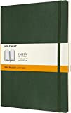 Moleskine Classic Notebook, Taccuino a Righe, Copertina Morbida e Chiusura ad Elastico, Formato XL 19 x 25 cm, Colore Verde ...