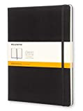 Moleskine Classic Notebook, Taccuino a Righe, Copertina Rigida e Chiusura ad Elastico, Formato XL 19 x 25 cm, Colore Nero, ...