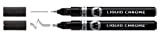 Molotow Set di 2 pennarelli liquidi Chrome (inchiostro speciale con effetto specchio, spessore del tratto 1 mm rotondo e 3 ...