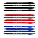 Monami Plus 3000 Office Sign Pen Felt Tip Water Based Ink Color Pen Complete Red, blue, black Dozen Box