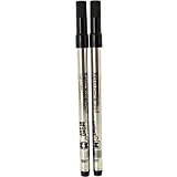 Montblanc 105158 - Refill (M) per penne roller e fineliner, Mystery Black (nero) – Ricariche di alta qualitá, punta media, ...