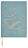 moses. libri_x - Copertina per libro con segnalibro, in cotone, per la lettura, motivo linea a forma di libro e ...