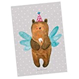 Mr. & Mrs. Panda Postcard Tooth Fairy Bear - Grey Pastel