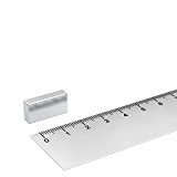 MTS Magnete - Magneti a parallelepipedo, al neodimio, 20 x 10 x 5 mm, N45, magnetizzazione 5 mm, 10 pz