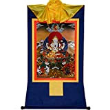 Mudra Crafts Chenrezig Thangka Wall Hanging Thangka Painting - Thangka Tibetano arazzo Buddista Thangka Broccato (Color : Blue, Size : ...