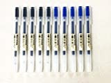 Muji gel Ink Ball Point Pen 0.5 mm misti 10PCS [nero 5 pezzi blu & 5 pz]