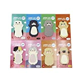 Multi Colored Cute Cartoon Cat Sticky Notes  Kitten Self-Stick Memo Pad Sets Gift for Kids Students,Pack of 8