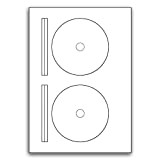 Multi Purpose White Permanent 117mm Full Face Cd/Dvd Labels - 2500 Sheets 117mm x Diameter