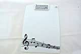 Musica a tema bianco in plastica ABS Appunti solido con portapenne