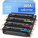 MyCartridge 205A Toner Compatibile con HP Color Laserjet Pro MFP-M181FW MFP-M180N Sostituzione di HP 205A CF530A CF531A CF532A CF533A Toner ...