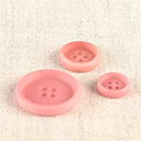 MYMERCERIE Bottone Corodzo a 4 fori, 11 mm, colore: Rosa