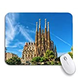 N\A Tappetino per Mouse da Gioco Barcellona Spagna 24 Settembre cattedrale della Sagrada Familia Antiscivolo Supporto in Gomma Mousepad per ...