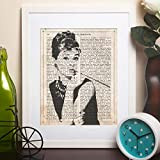 Nacnic Poster Audrey Hepburn. Fogli di personaggi importanti. Poster musicisti, attori, inventori, esploratori, ... A4 Size