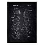 Nacnic Poster Brevetto Astronauta 2. Stampare con Il Vecchio Brevetto di Disegno in Formato A3 con Sfondo Nero Abbigliamento
