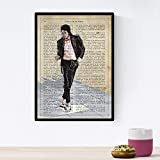 Nacnic Poster di Michael Jackson. Fogli di personaggi importanti. Poster musicisti, attori, inventori, esploratori, ... A4 Size