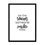 Nacnic Poster Frase ispiratrice. Scheda Decor 's Smile' con Frasi motivazionali e Pieno di energia. Formato A4