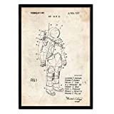 Nacnic Stampa artistica VINTAGE brevetto astronauta manifesti con invenzioni e vecchi brevetti. Stampato su Carta da 250 Grammi di Alta ...
