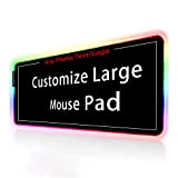 Naispanda Personalizzato RGB LED Gaming Tappettino del Mouse Foto Testo, Personalizzabile Personalizza Tappetini per Il Mouse, Tastiera del Computer Tappetino ...