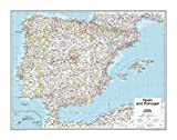 National Geographic: Mappa da parete in Spagna e Portogallo, 71 x 55,9 cm, rotolo di carta