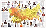 National Geographic: Peoples of the Soviet Union 1976 - Storico Wall Map Series - 37 x 22,75 pollici - Carta ...
