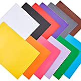 NBEADS 12 Fogli 11.57"X8.26" Fogli Adesivi Autoadesivi Opachi A4, Carte per Etichette Stampabili 12 Colori Carte per Adesivi Fai-da-Te Colorate ...