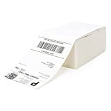 NETUM 4" x 6" Fan-fold Direct Thermal Labels - White Shipping Mailing Postage Labels, Perforated, Permanent Adhesive(1 Stacks - 500 ...