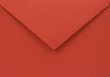 Netuno 100 buste lettere rosse buste ecologiche formato C6 114 x 162 mm 140g Woodstock Rosso buste partecipazioni taglio a ...