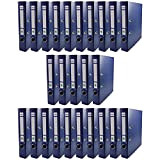 Netuno 25 raccoglitore cartone ecologico riciclato blu scuro a 2 anelli A4 dorso 5 cm faldone portadocumenti per ufficio scuola archivio