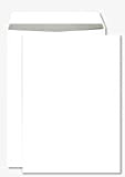 Netuno 50 buste a sacco bianche formato B4 250x 353 mm buste commerciali B4 bianco con stampa interna grigio senza finestra con strip adesivo ...