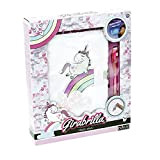 Nice Group - Girabrilla Diario Segreto Unicorno, magic diary peloso con cavallo riflettente, nuvola di paillettes reversibile, penna e chiusura ...