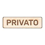 Nitek Targa privato in legno 150mm x 43mm - targhette autoadesive | Stickers, Klebeetikett | Impermeabili Lavabili, Ufficio, Pub, Aziende