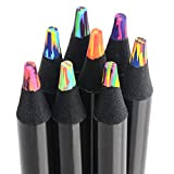 Nsxsu Matite arcobaleno 8 colori, matite colorate Jumbo per adulti e bambini, matite multicolori per disegno artistico, colorazione, schizzo