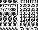Numeri adesivi neri 3 cm di altezza – 117 numeri adesivi – numeri e numeri autoadesivi – Ideali per esterni ...