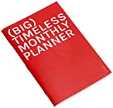 Octagon Design Big Timeless Monthly Planner A4 Size, Rosso