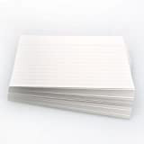 Office Line - Cartoncini per appunti, DIN A5, 190 g, 100 pezzi, a righe, colore: bianco