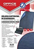 Office Products 20232525 – 11 Copertine per Rilegatura in Cartoncino, formato A4, 250 G/MQ, struttura in pelle, 100 pezzi, colore: blu scuro