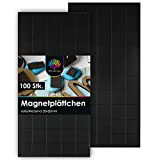 OfficeTree Piastrine magnetiche 2 x 50-20 x 20 mm - autoadesive per una magnetizzazione sicura di cartelloni, foto, carta
