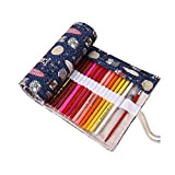 ONEGenug colorato Sacchetto della matita, 48 fori, Borsa per penne, Astuccio, Roll Up Pencil Pouch, Forniture per artisti, Borsa per ...
