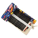 ONEGenug colorato Sacchetto della matita, 48 fori, Borsa per penne, Astuccio, Roll Up Pencil Pouch, Forniture per artisti, Borsa per ...
