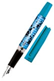 ONLINE Penna stilografica Bachelor Starter Klexxi Blue, penna A per principianti, penna stilografica ergonomica per studenti e cartucce standard