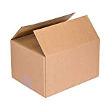 Only Boxes, Confezione 25, scatole di cartone per spedizioni, canale semplice rinforzato, dimensioni 25 x 25 x 20 cm
