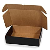 Only Boxes - Confezione da 20 scatole di cartone nero per spedizioni, scatole auto montanti, ideali per regalo, in cartone ...